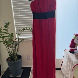 Elegant Strapless Red Dress